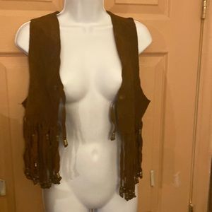 Vintage suede women’s vest western wear 70s summer fun